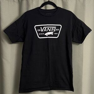 Vans Black Short Sleeve Tee with Logo